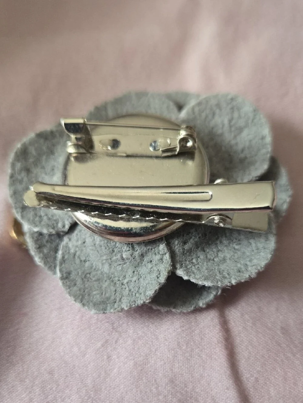 Luxury-Inspired Gold '5' Enamel & Crystal Brooch Pin/Hairclip- Handmade